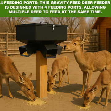 LEIFIDE gravity deer feeder portable station supports flexible field setups for on-site wildlife management.