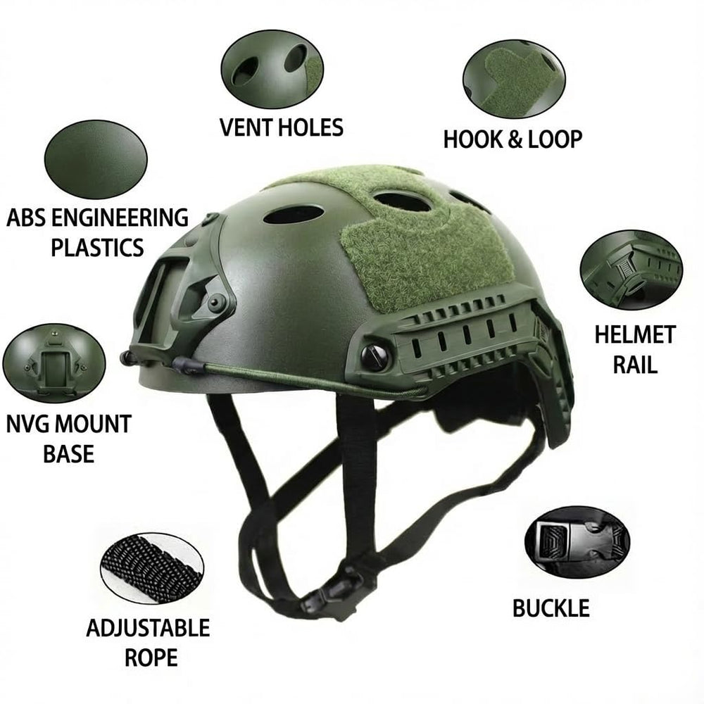 LEJUNJIE PJ Tactical helmet cover showcases 500D nylon and Velcro for accessories.