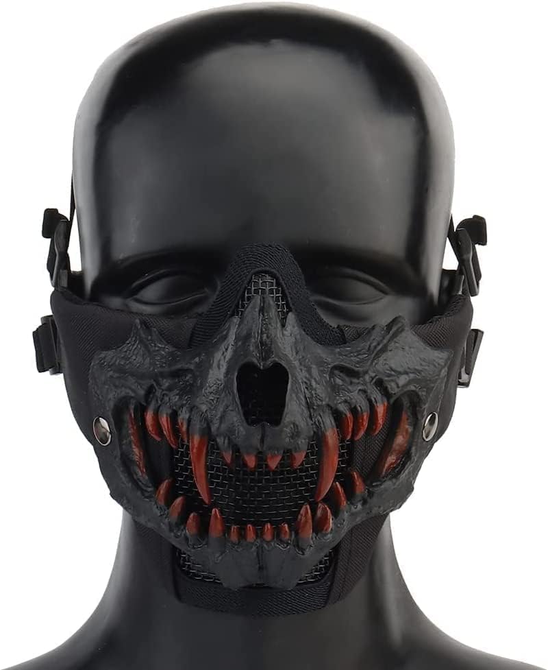 LEJUNJIE cool fang mask with steel mesh for stylish protection