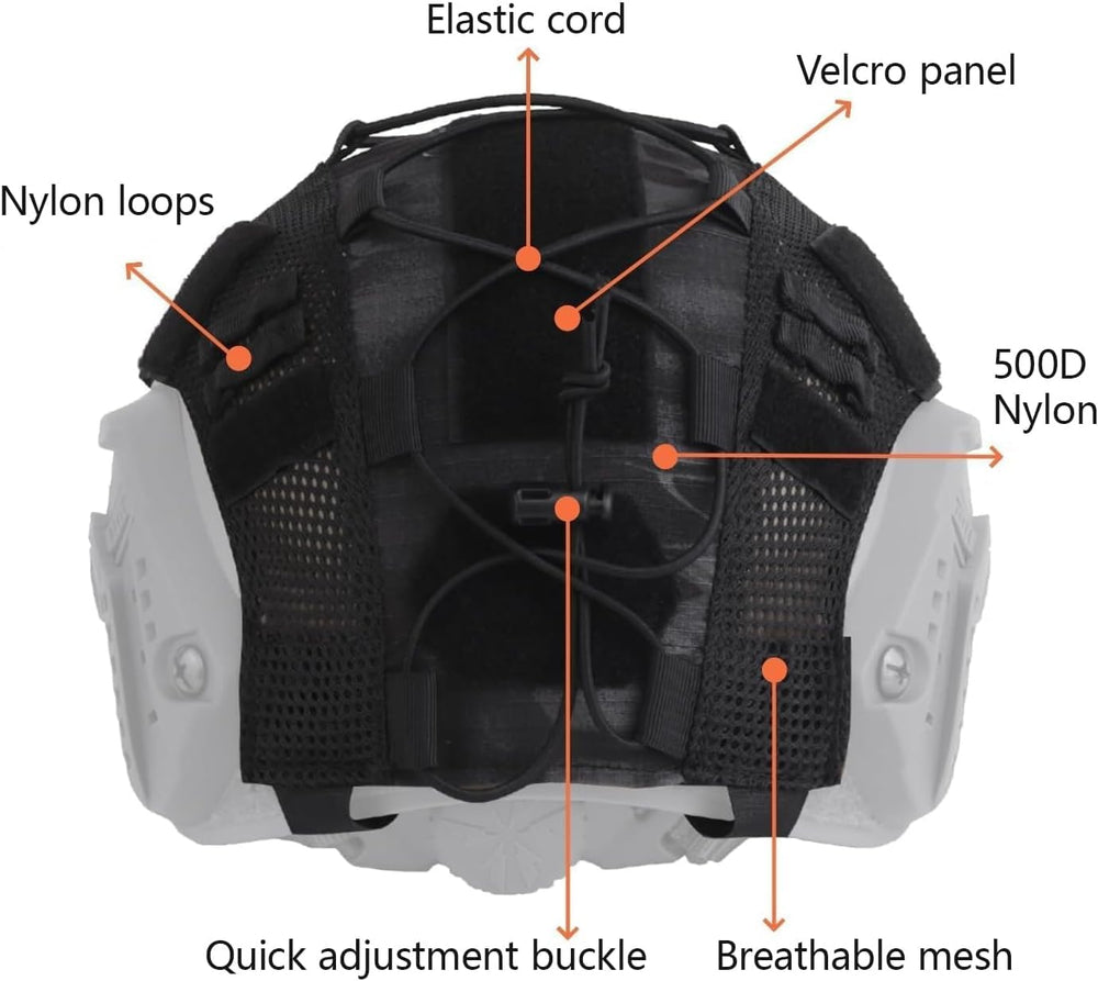 LEJUNJIE PJ tactical helmet NVG bracket with side rails in use