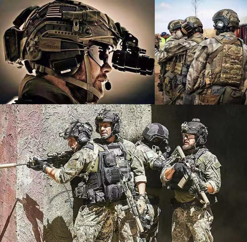 LEJUNJIE PJ tactical helmet side guide rail setup for accessory mounting
