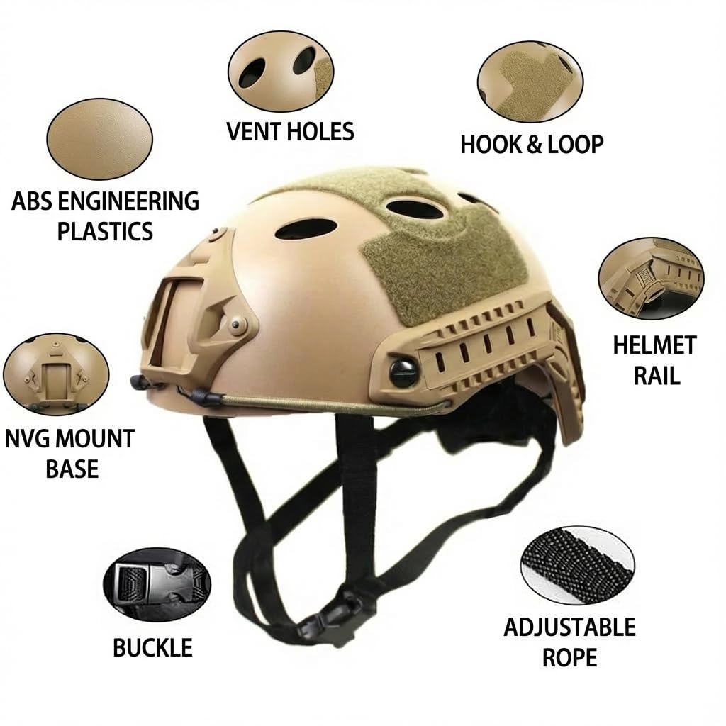 LEJUNJIE PJ helmet side view showing NVG bracket compatibility