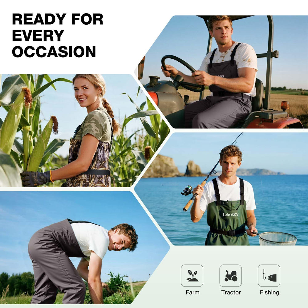 Lekesky waders with boot hanger and waterproof case support drying and gear protection