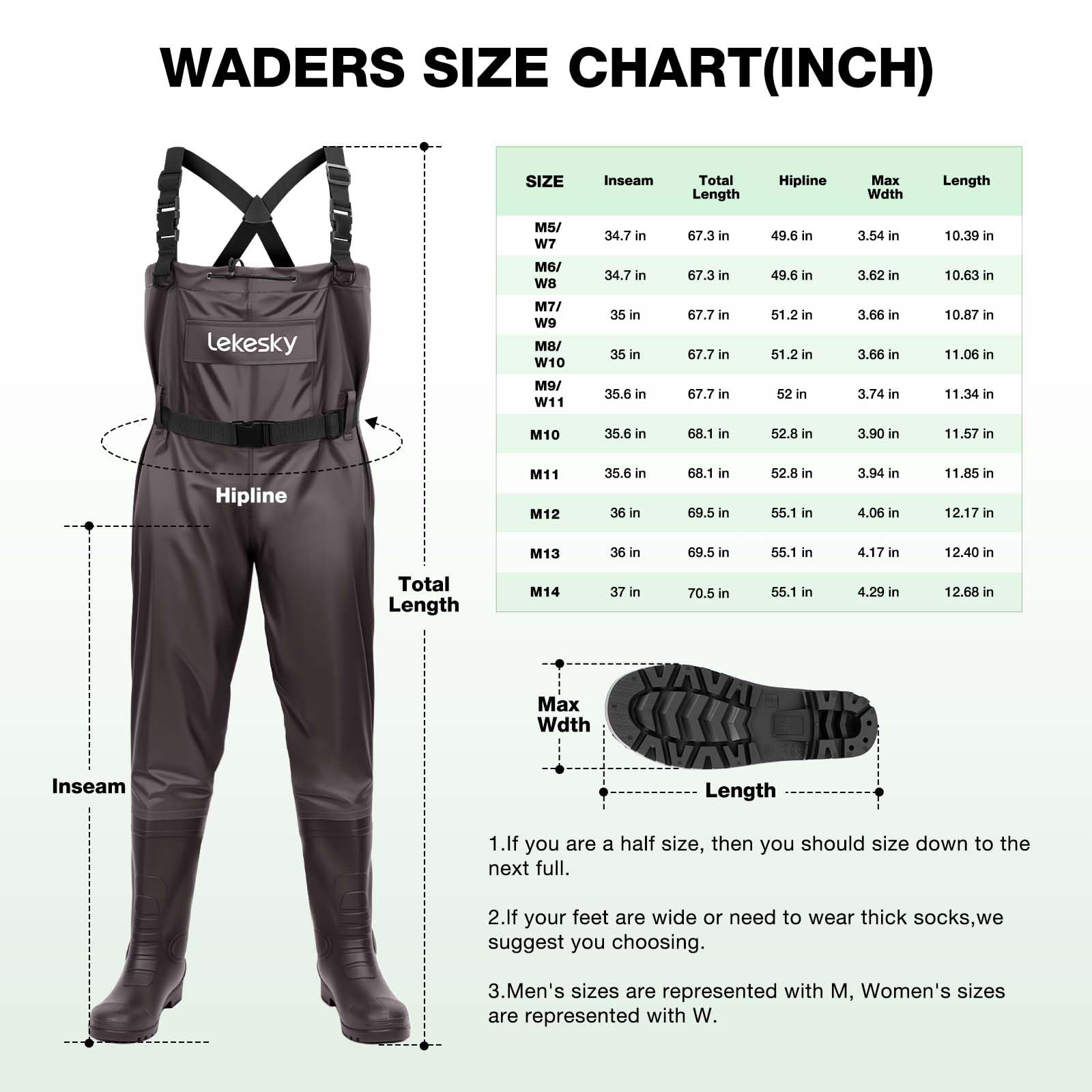 Lekesky fishing waders internal waterproof pocket protects valuables while wading.