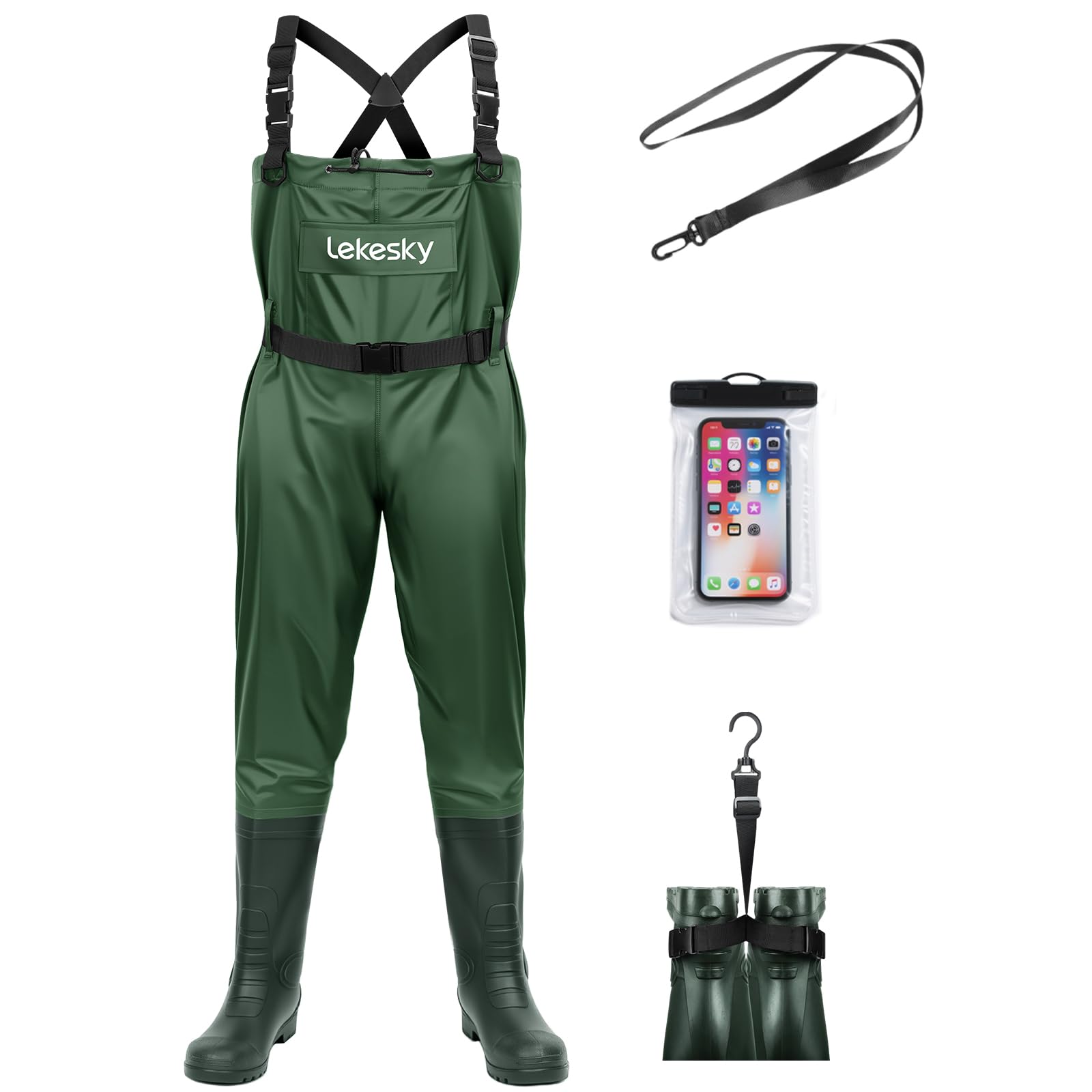 Lekesky Fishing Waders knee design enables comfortable kneeling for river casting