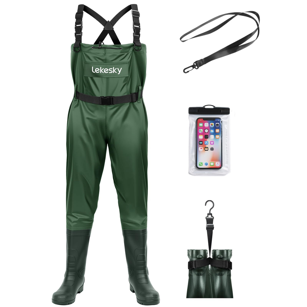 Lekesky Fishing Waders knee design enables comfortable kneeling for river casting