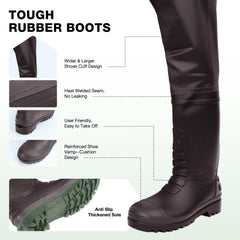 Lekesky waders nylon PVC fabric keeps you dry in wet conditions during fly fishing
