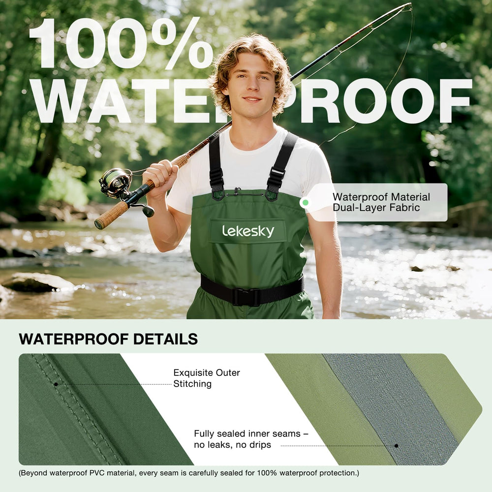 Lekesky non-slip boot sole provides grip on slick riverbanks