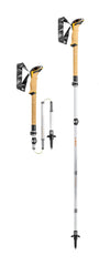 LEKI Cressida FX carbon AS pole with extended grip for all-day comfort on trails.