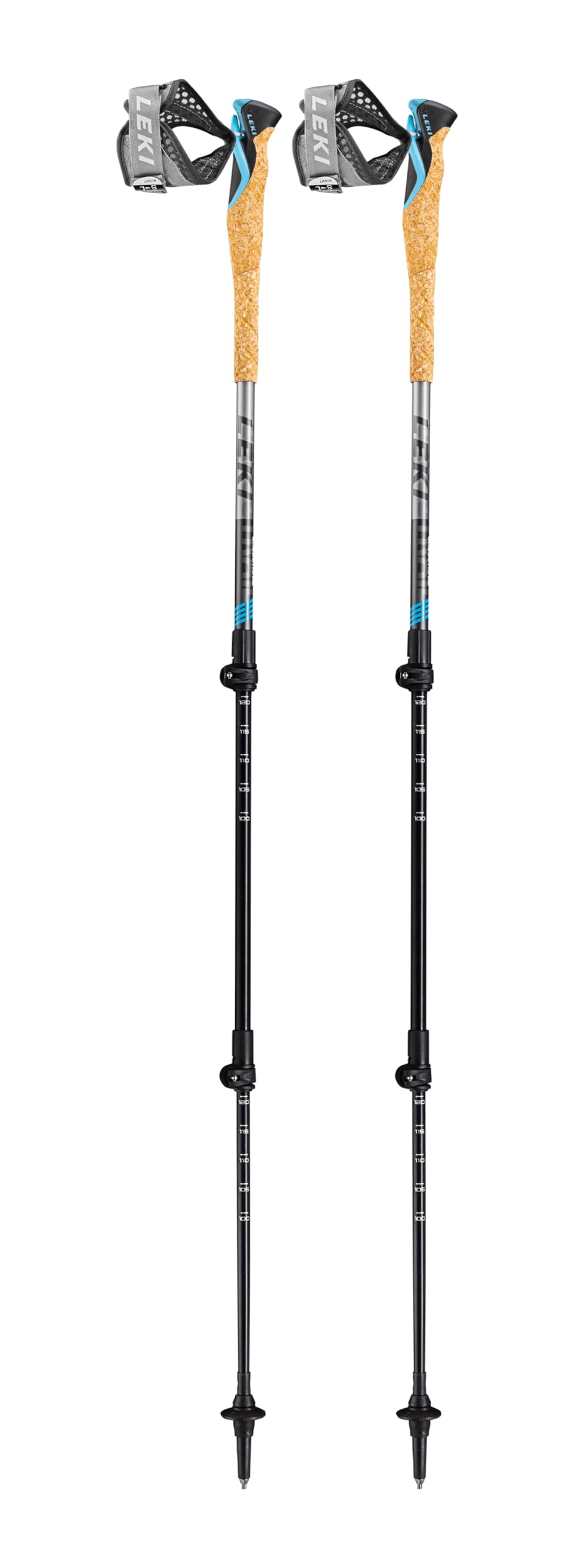 LEKI Cross Trail 3 TA with extended grip for steep terrain on the trail