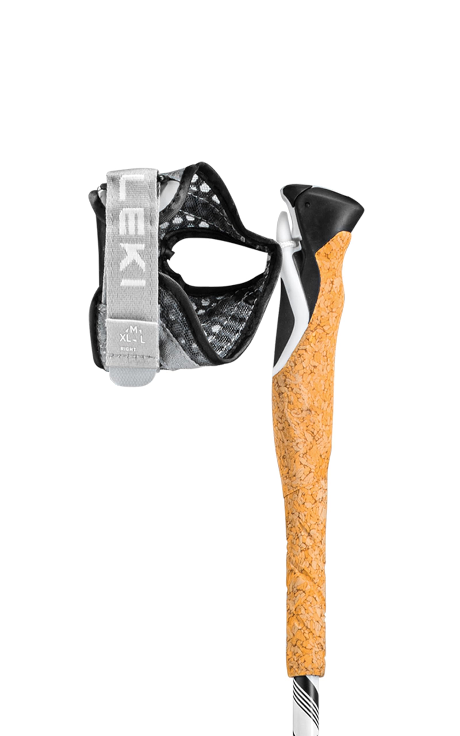 LEKI Cross Trail FX.One extended grip aids control on steep terrain
