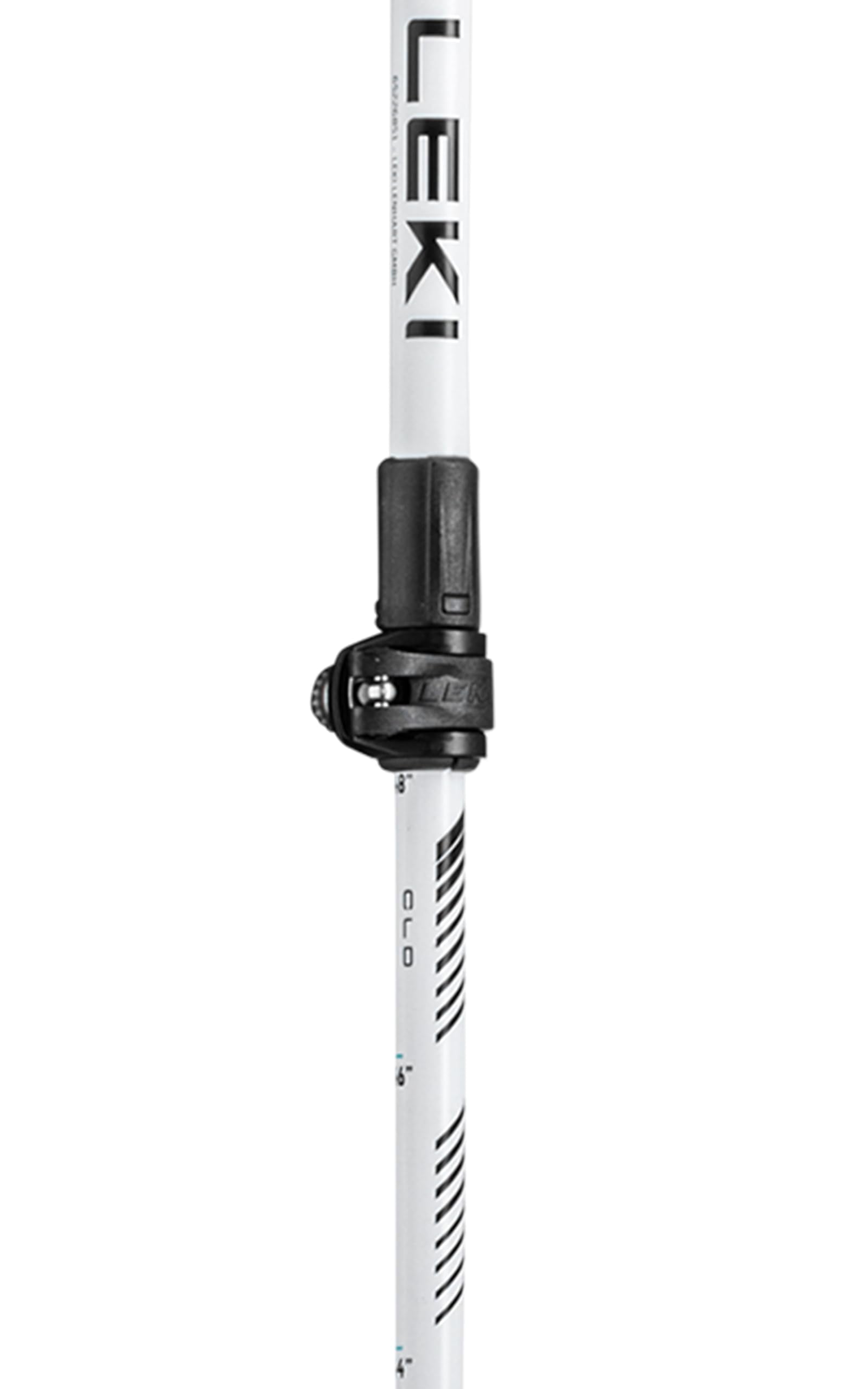 LEKI Cross Trail FX Superlite carbon shaft highlighting lightweight performance