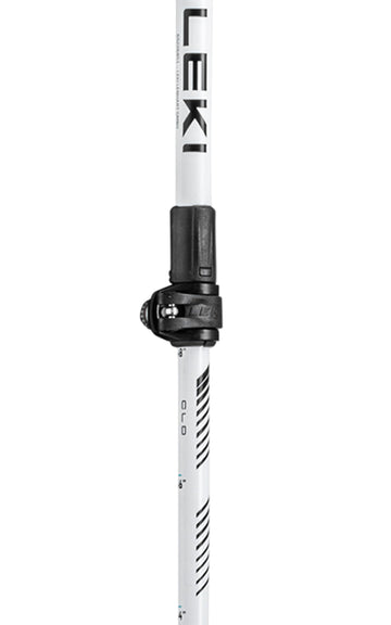LEKI Cross Trail FX Superlite carbon shaft highlighting lightweight performance