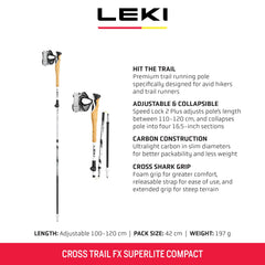 LEKI Cross Trail FX Superlite foam grip close-up for comfortable grip