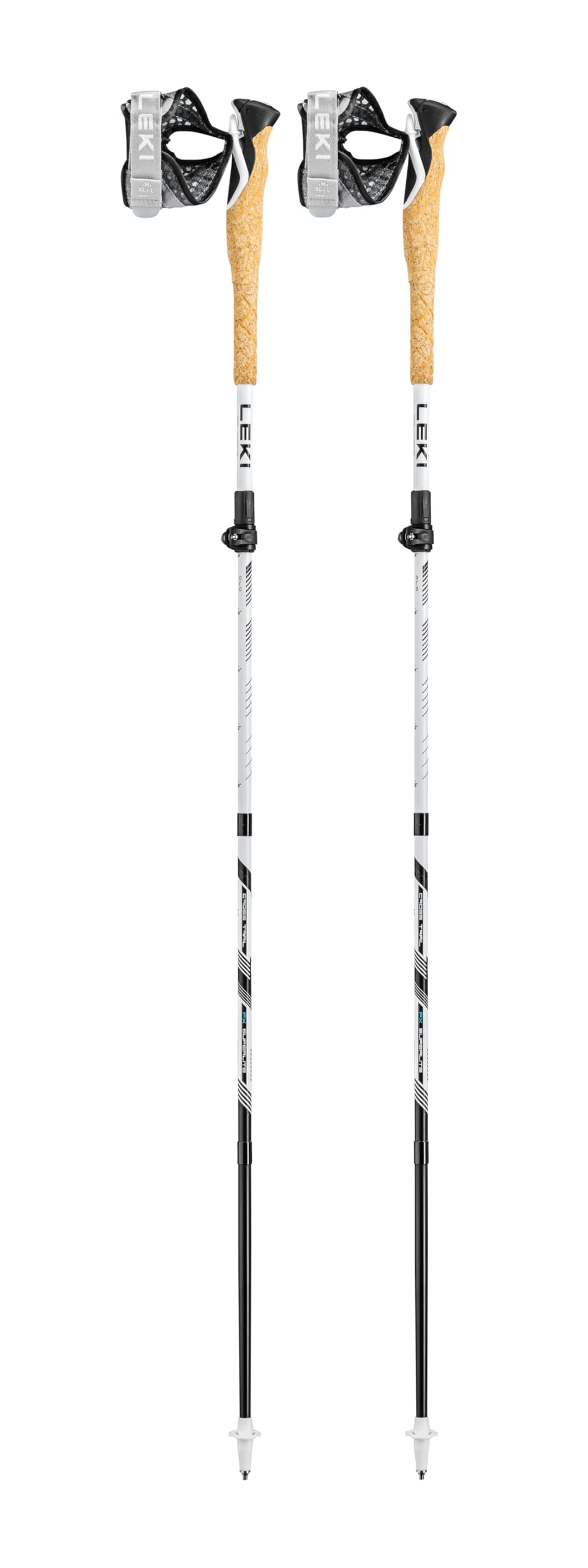 LEKI Cross Trail FX Superlite Speed Lock 2 Plus in action for quick length adjustment