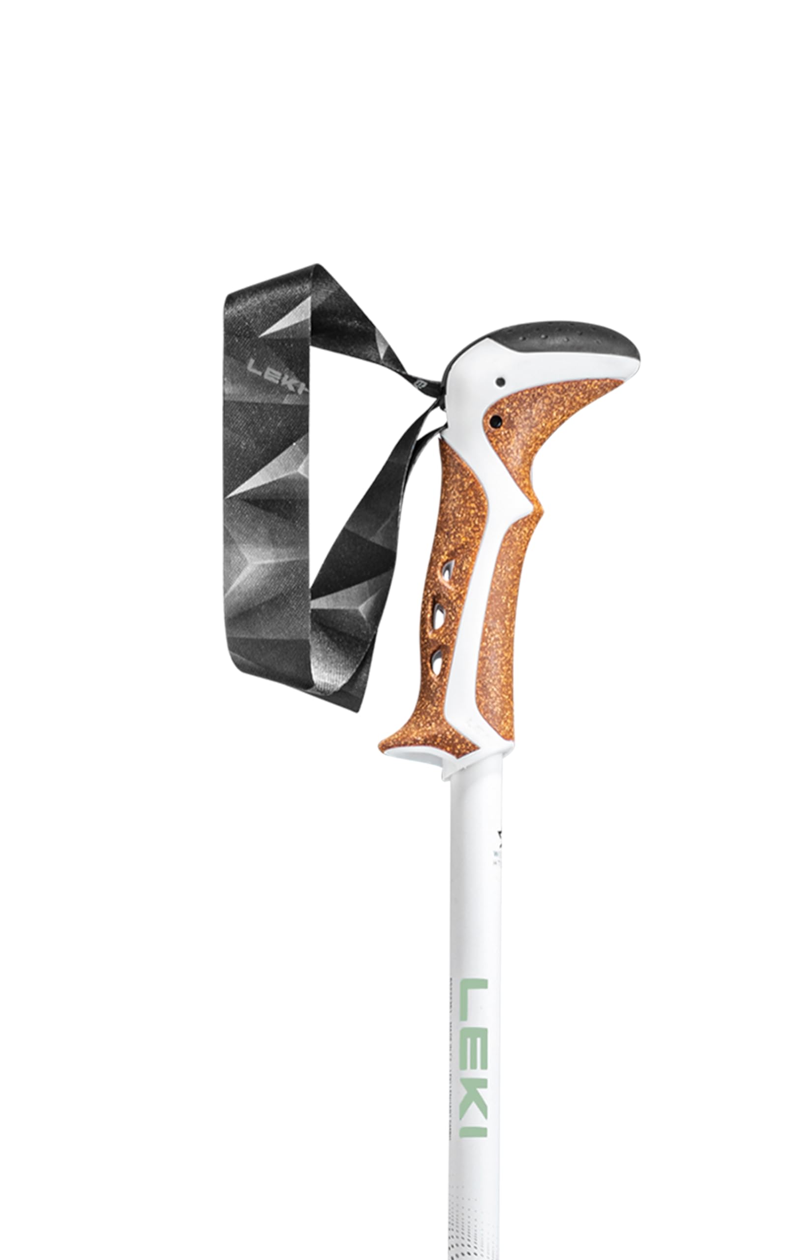 LEKI Jannu extended-length poles on a rugged trail for varied terrain.