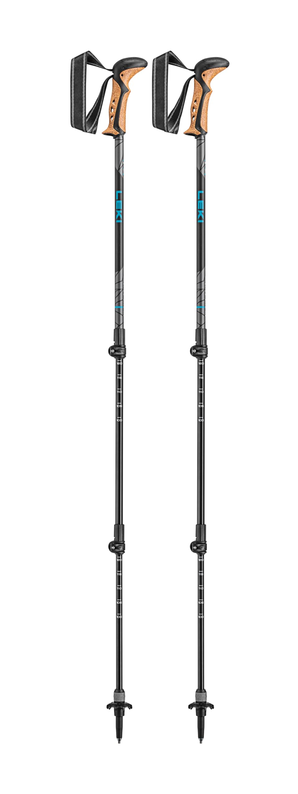 LEKI Khumbu Lite AS extended pole on rugged trail for stability