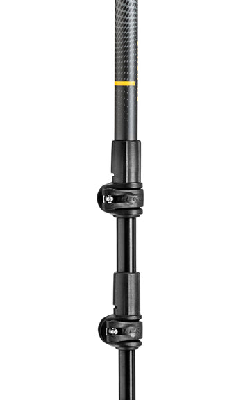 LEKI Lhasa AS fully extended to 125 cm on trail