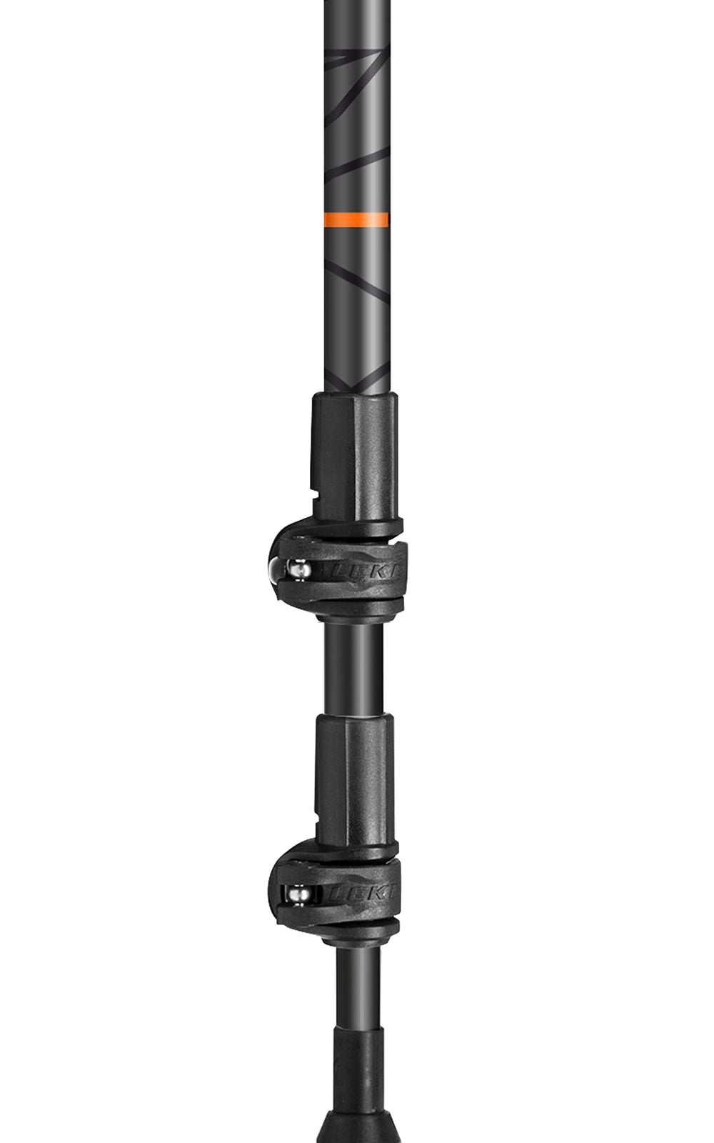 LEKI Makalu Cork Lite locking system ensures secure length.