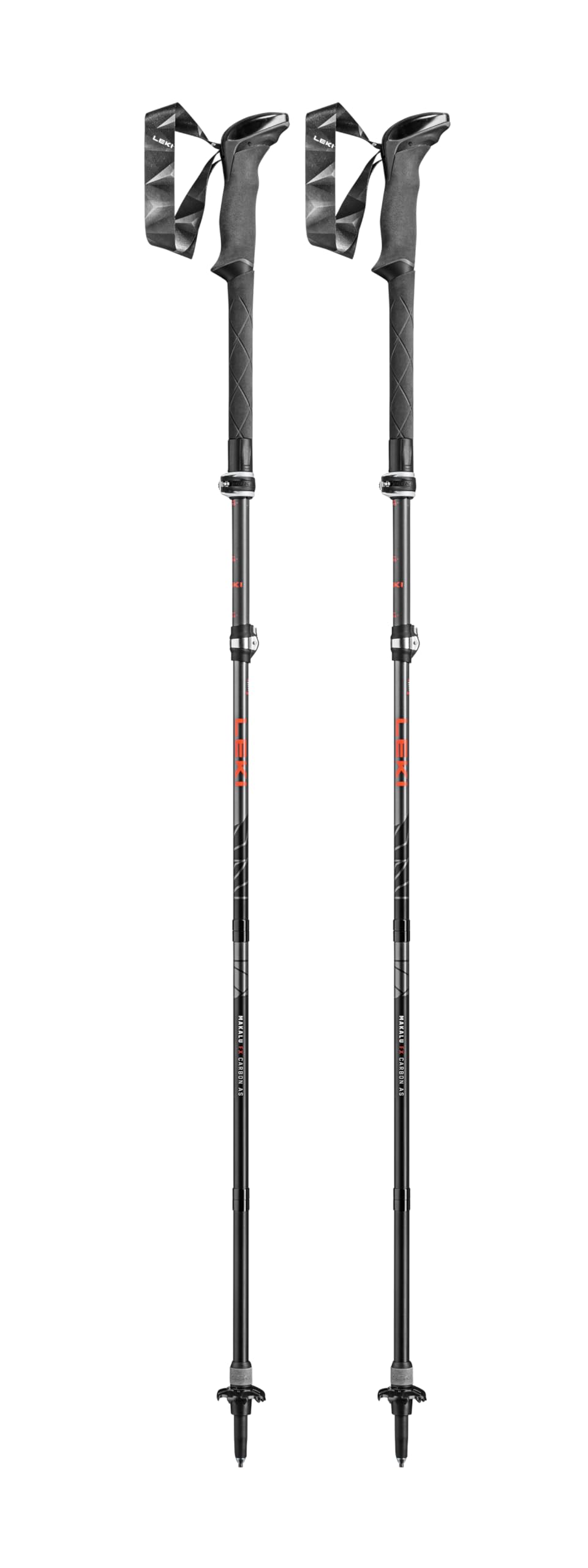 LEKI Makalu FX Carbon AS folded compact for backpack packing