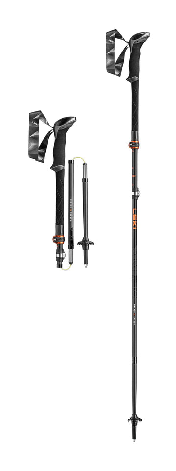LEKI Makalu FX carbon pole extended grip for rugged trails
