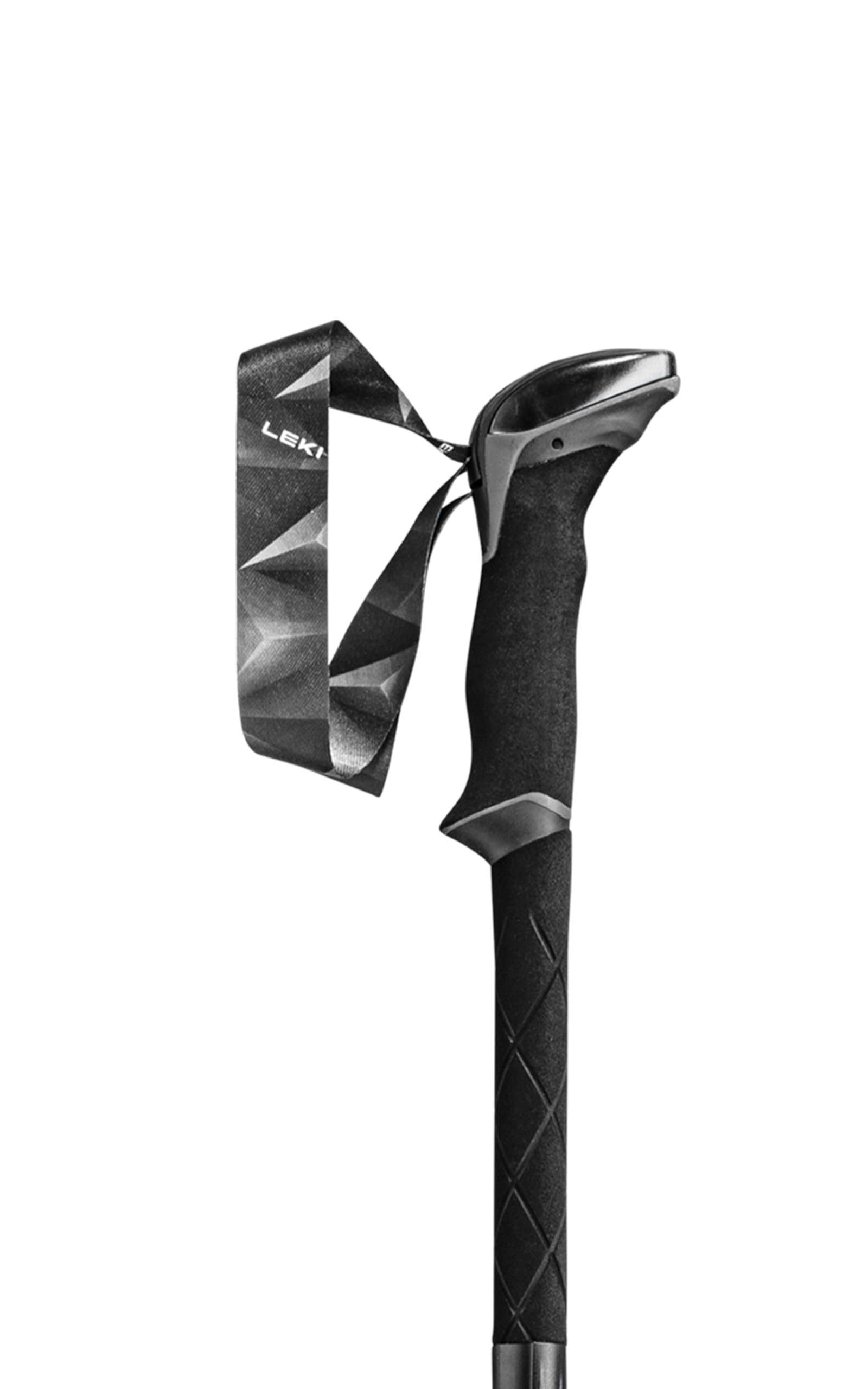 LEKI Makalu FX tip and shaft diameter shown on carbon shaft