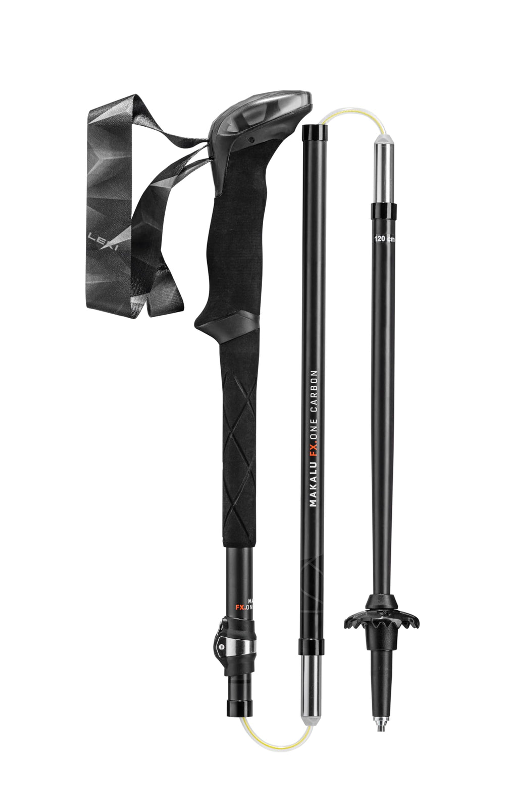 LEKI Makalu FX.One Carbon pole fixed strap supports secure palm position