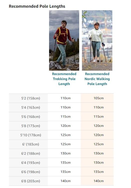 Rubber fitness tips and carbide tips on LEKI poles provide pavement traction.