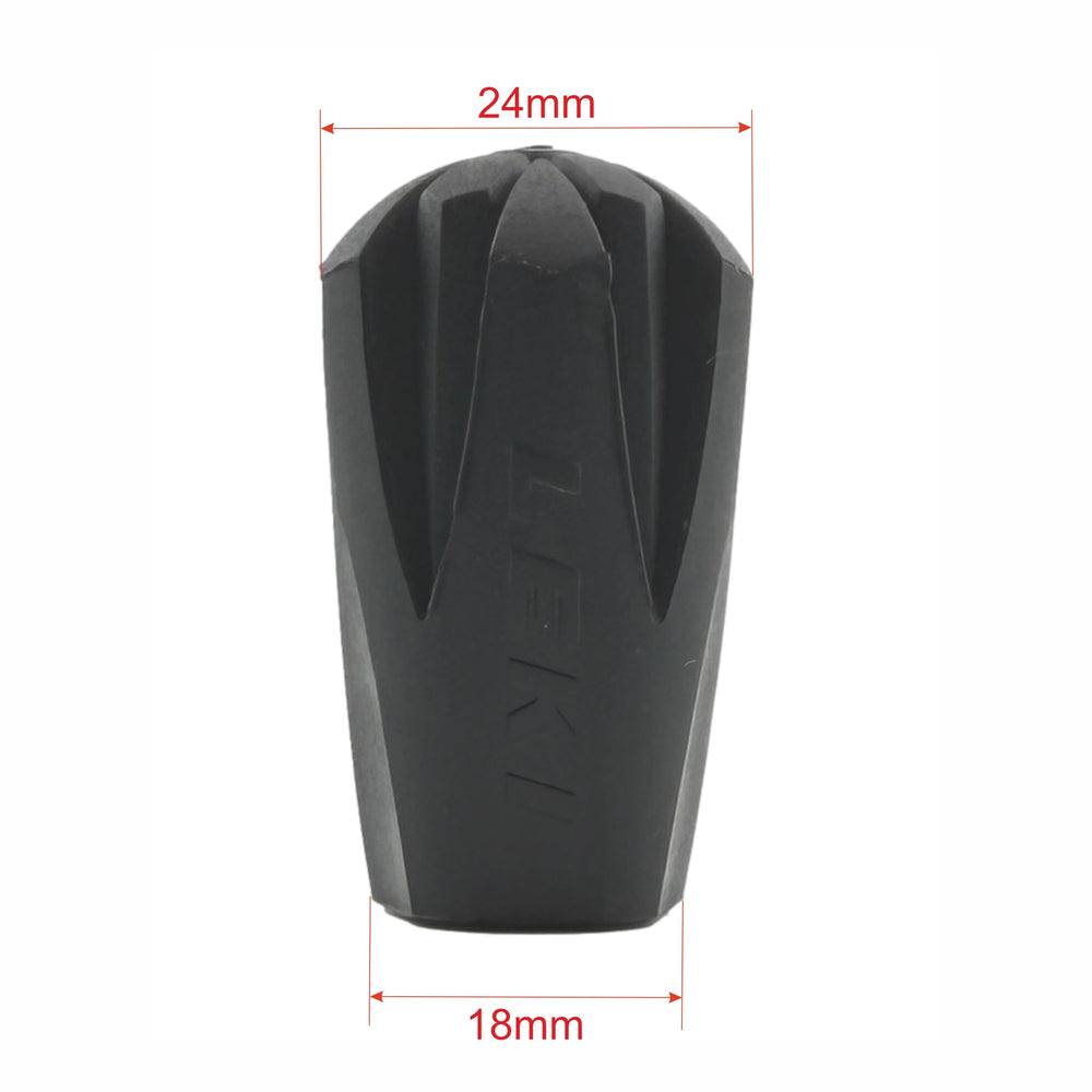 LEKI rubber tip on trekking pole provides stable support on hard surfaces