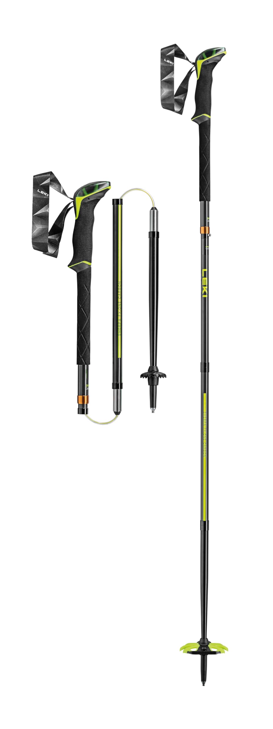 LEKI Sherpa FX.One carbon trekking poles assembled for lightweight backcountry support