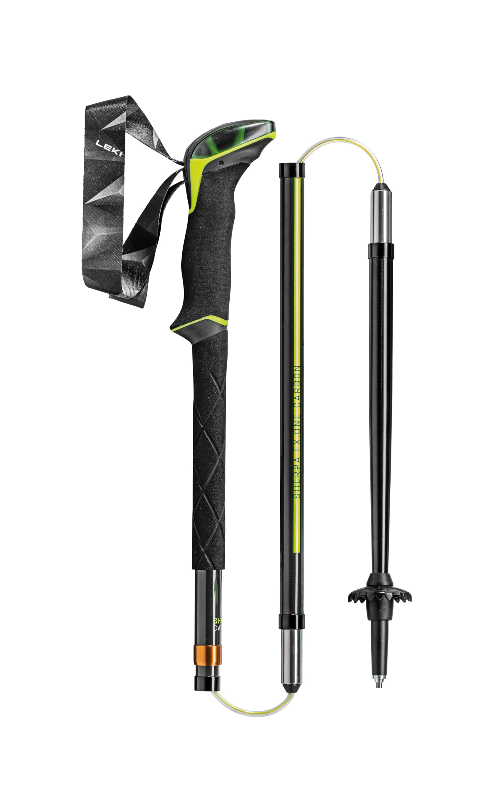 LEKI Sherpa FX.One interchangeable trekking and Big Mountain baskets enable ski-walk mode