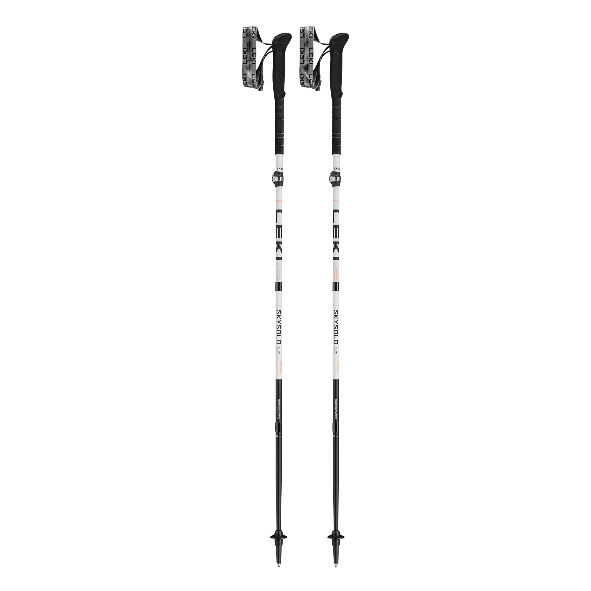 LEKI Skysolo FX.One carbon pole extended, showcasing tall climbing support.