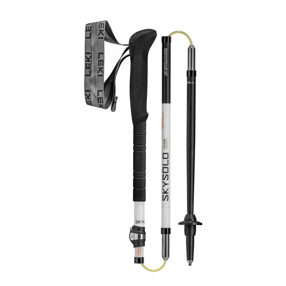 LEKI Skysolo Verticon grip close-up with ergonomic 8-degree angle.