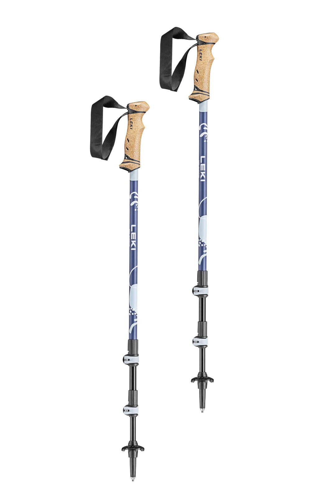 LEKI Spirit Lite Compact cork grip conforms to the hand for comfort.