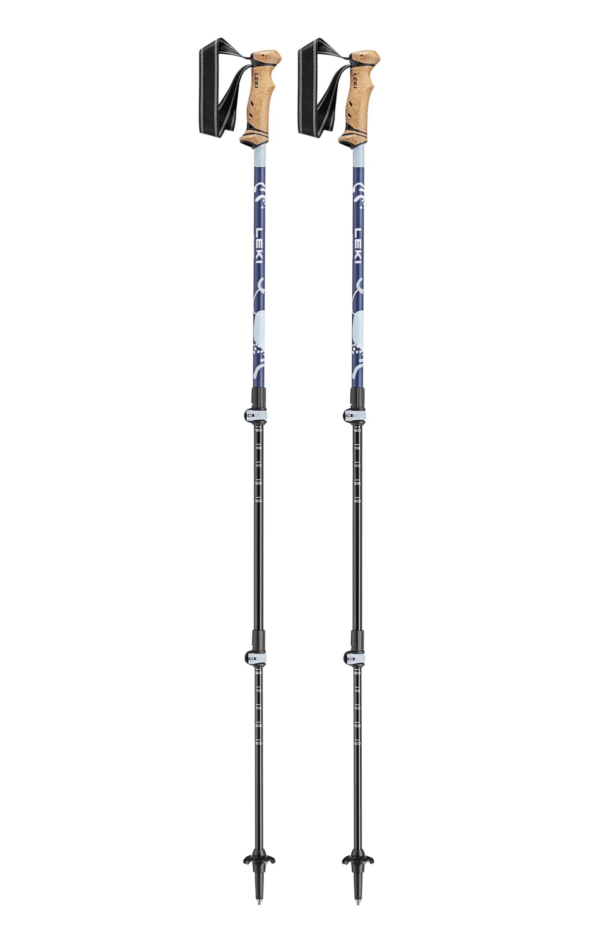LEKI Spirit Lite pole extended to show adjustable length for rugged trails.