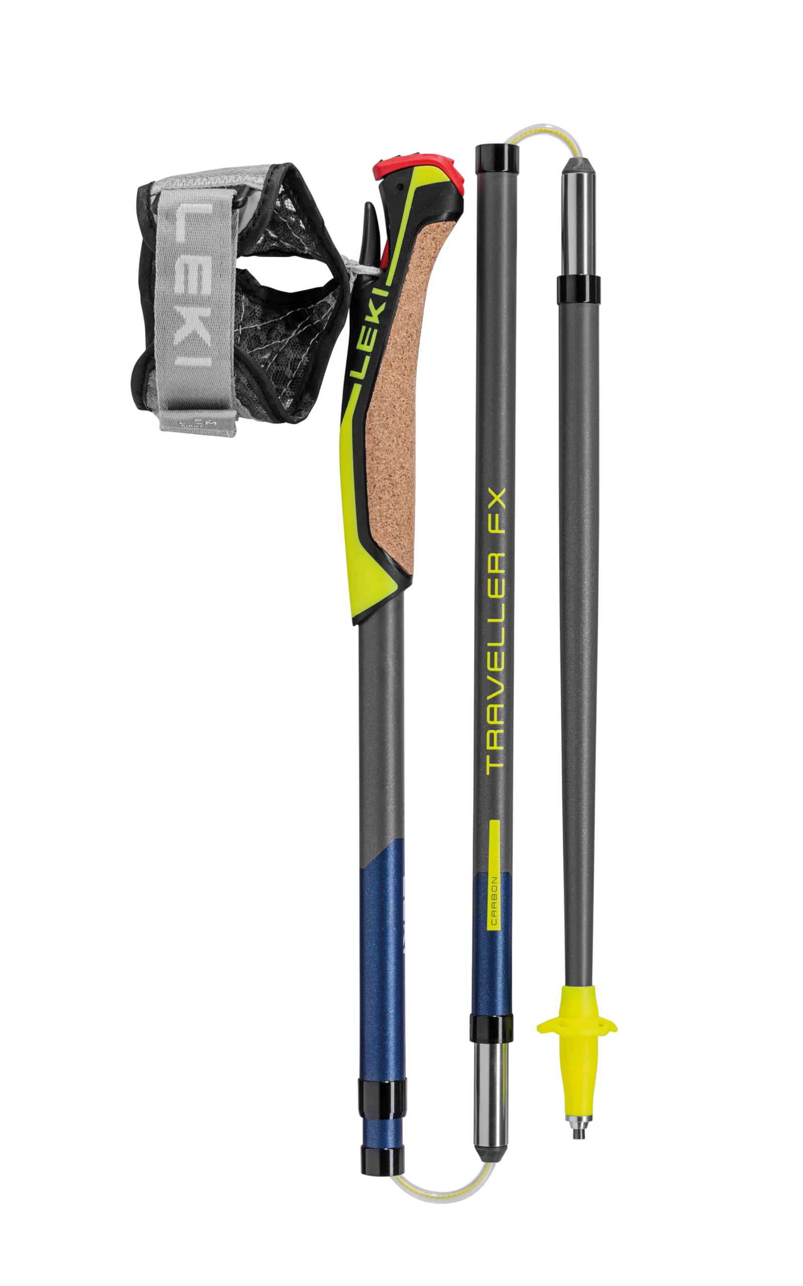LEKI Traveller FX.One Nordic Shark Grip provides comfortable cork feel.
