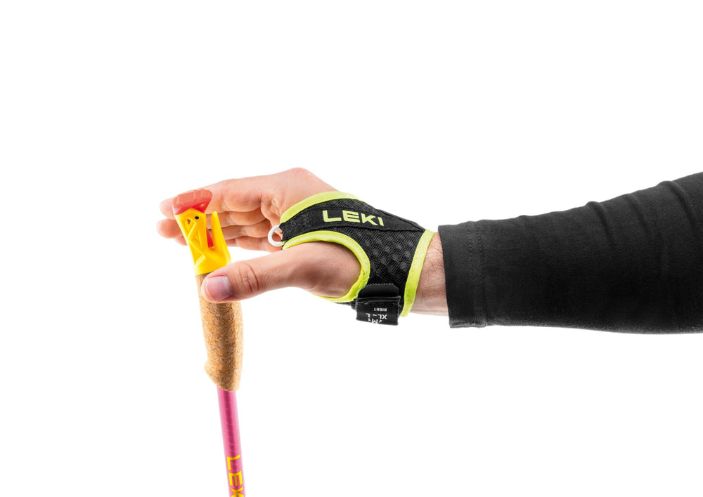 LEKI Ultratrail FX.One trail-running basket-tip design improves control.