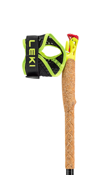 LEKI Ultratrail FX.One cork grip with foam for comfortable grip on technical terrain.