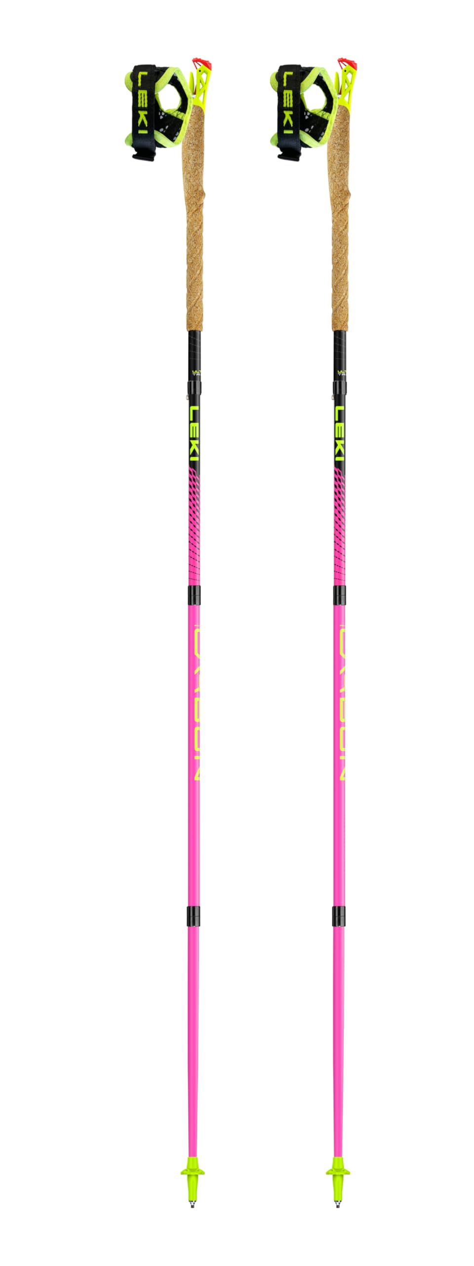 LEKI Ultratrail FX.One carbon poles in action during a long trail run for ultralight support.