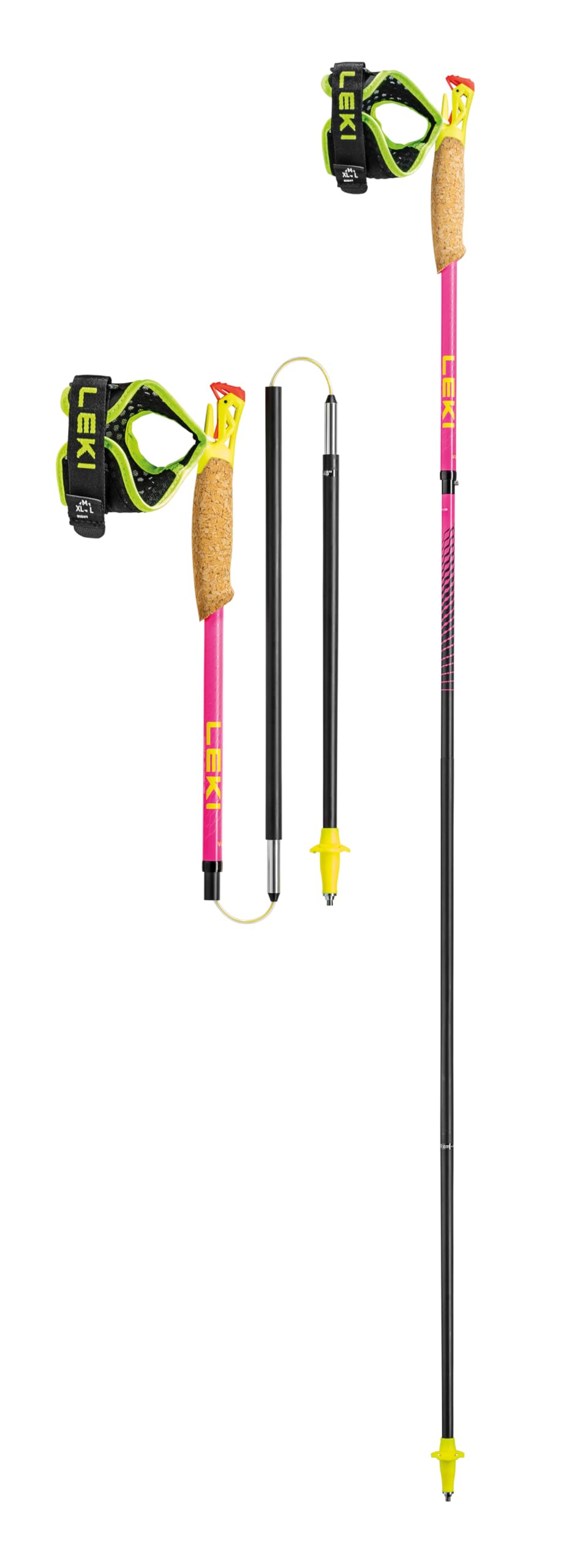 LEKI Ultratrail FX.One collapsible sections illustrate ultralight setup for fast trail runs.