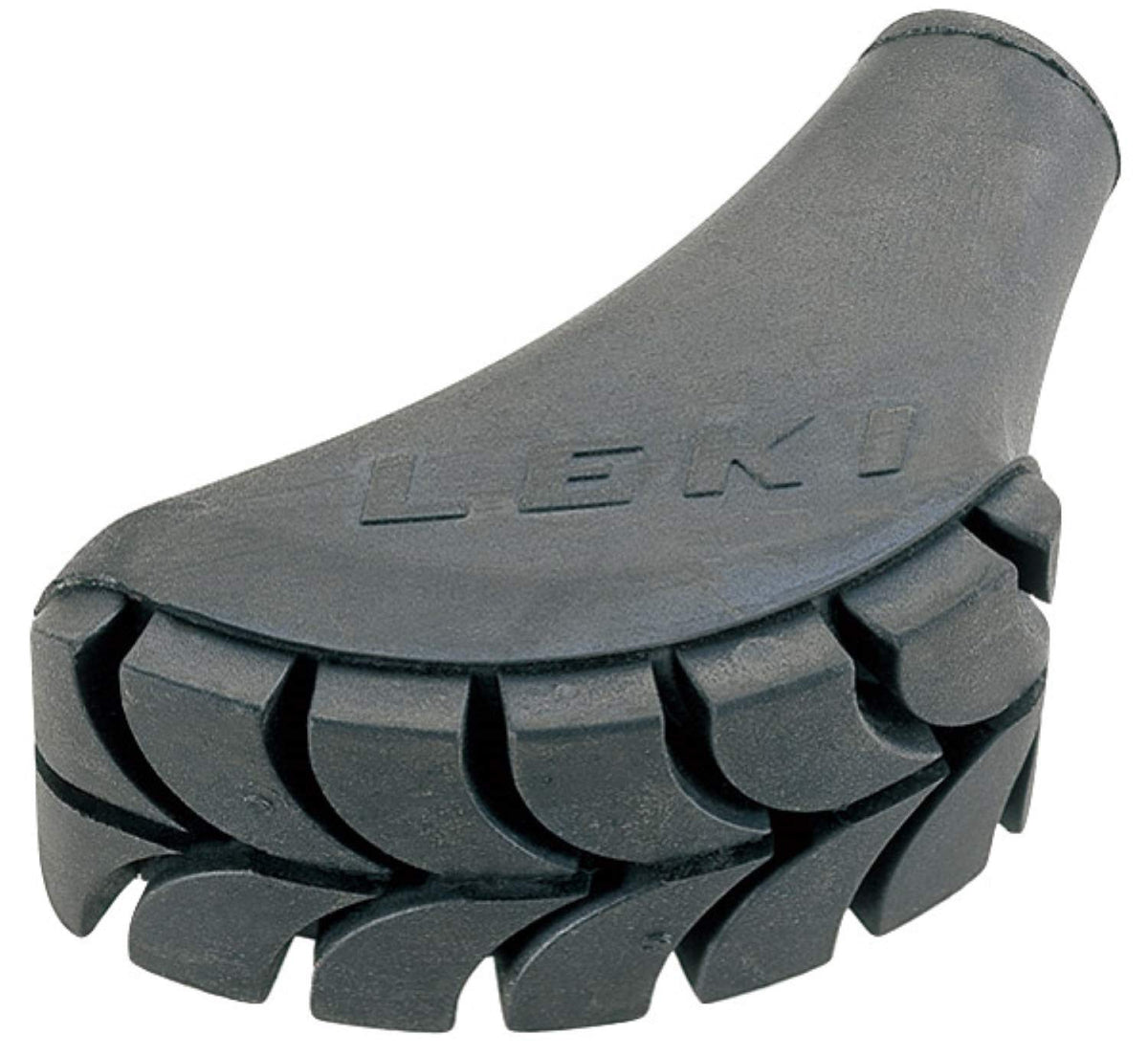 LEKI walking pad in durable vulcanized rubber provides steady traction during Nordic walking