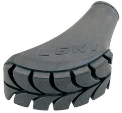 LEKI walking pad in durable vulcanized rubber provides steady traction during Nordic walking