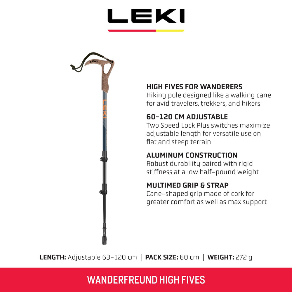 LEKI Wanderfreund Speed Lock Plus enables quick length changes on climbs.