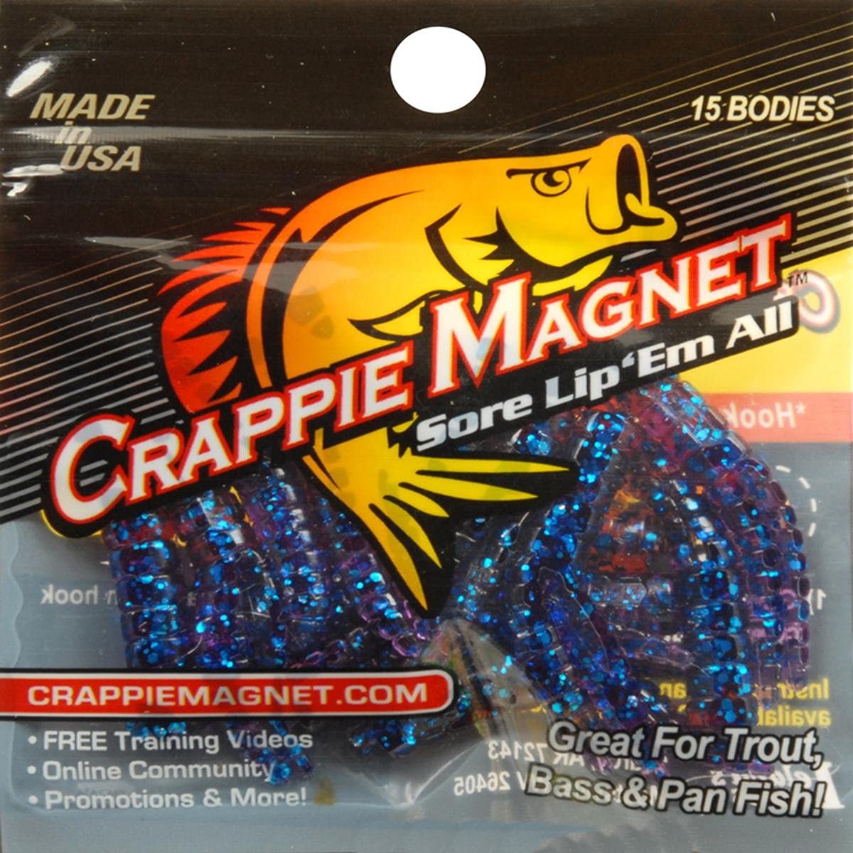 Leland Lures Crappie Magnet blue finish ideal for vertical presentations near structure.