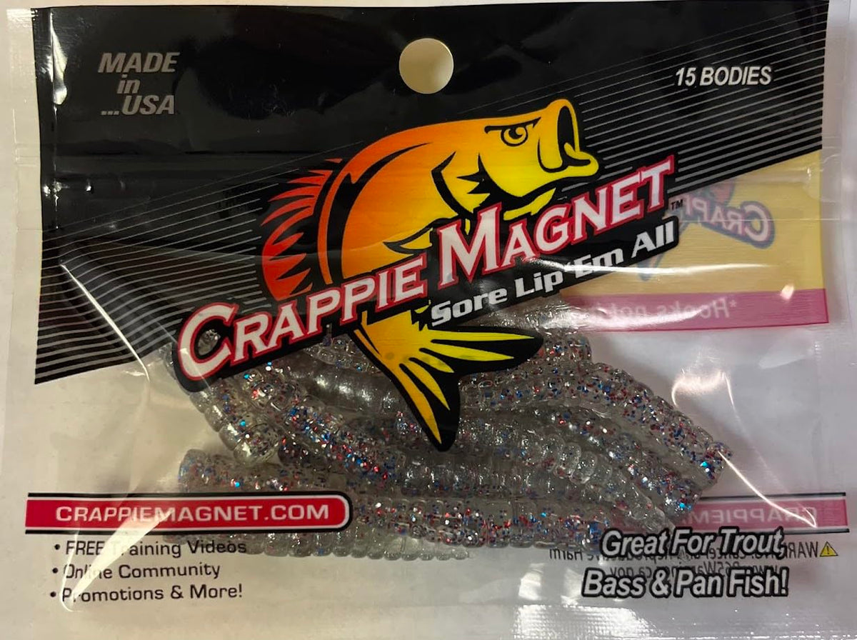 Leland Lures Crappie Magnet Heavy D 1-inch lure ready for shallow-water jigging