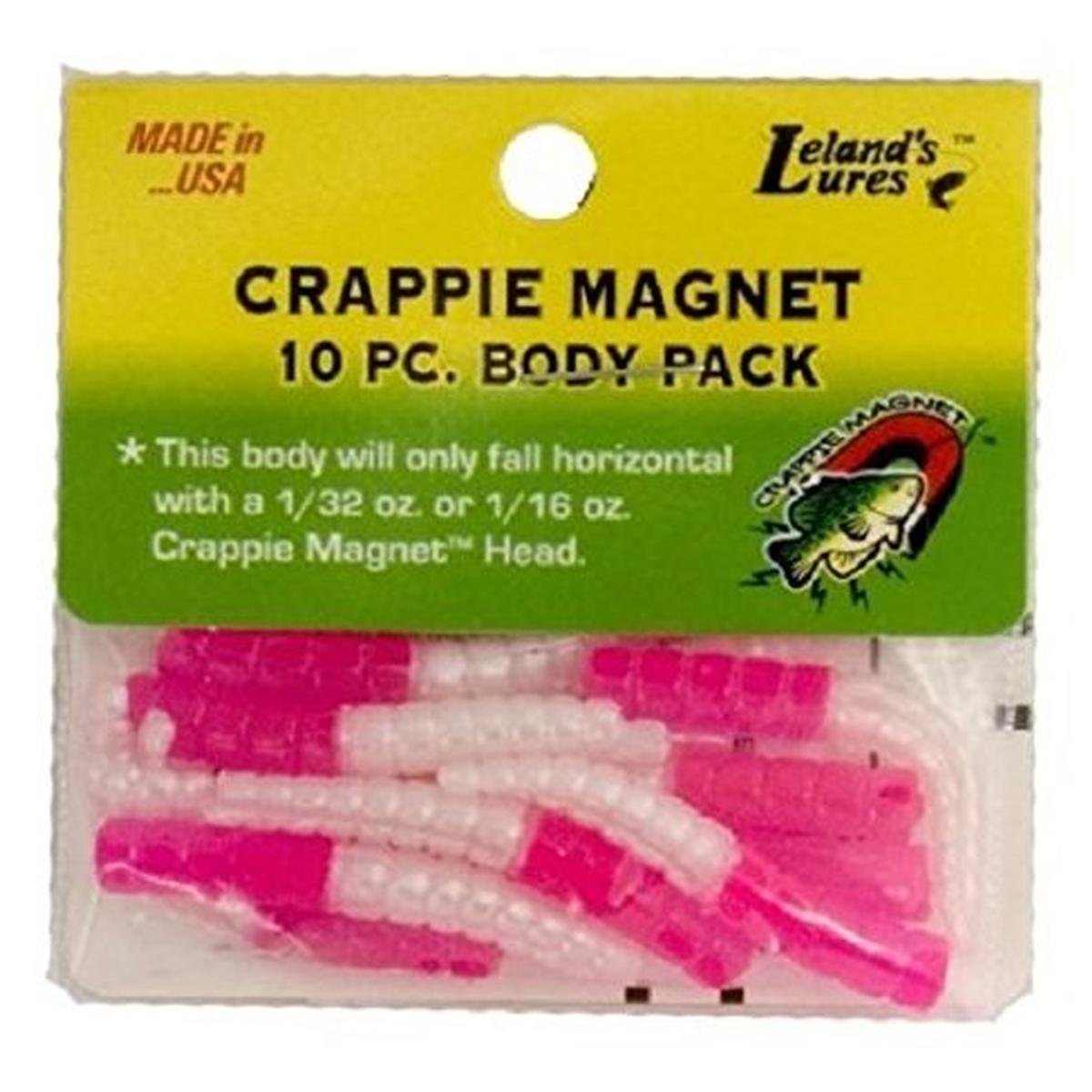 Leland Lures Maurice Crappie Magnet Pink Pearl soft plastics for crappie fishing