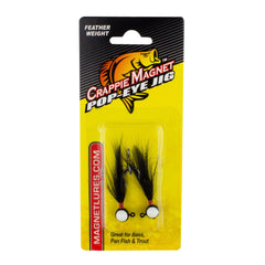 Leland Lures Pop Eye Jig feather action highlights lifelike flutter in water