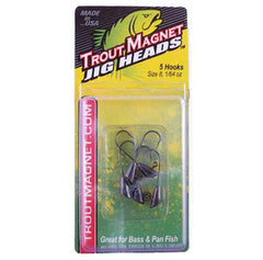 Leland Lures Trout Magnet black jighead 1/64oz for natural horizontal drift.