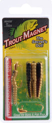 Leland Lures Trout Magnet Pack 9 Piece Bison showing natural downstream action for trout