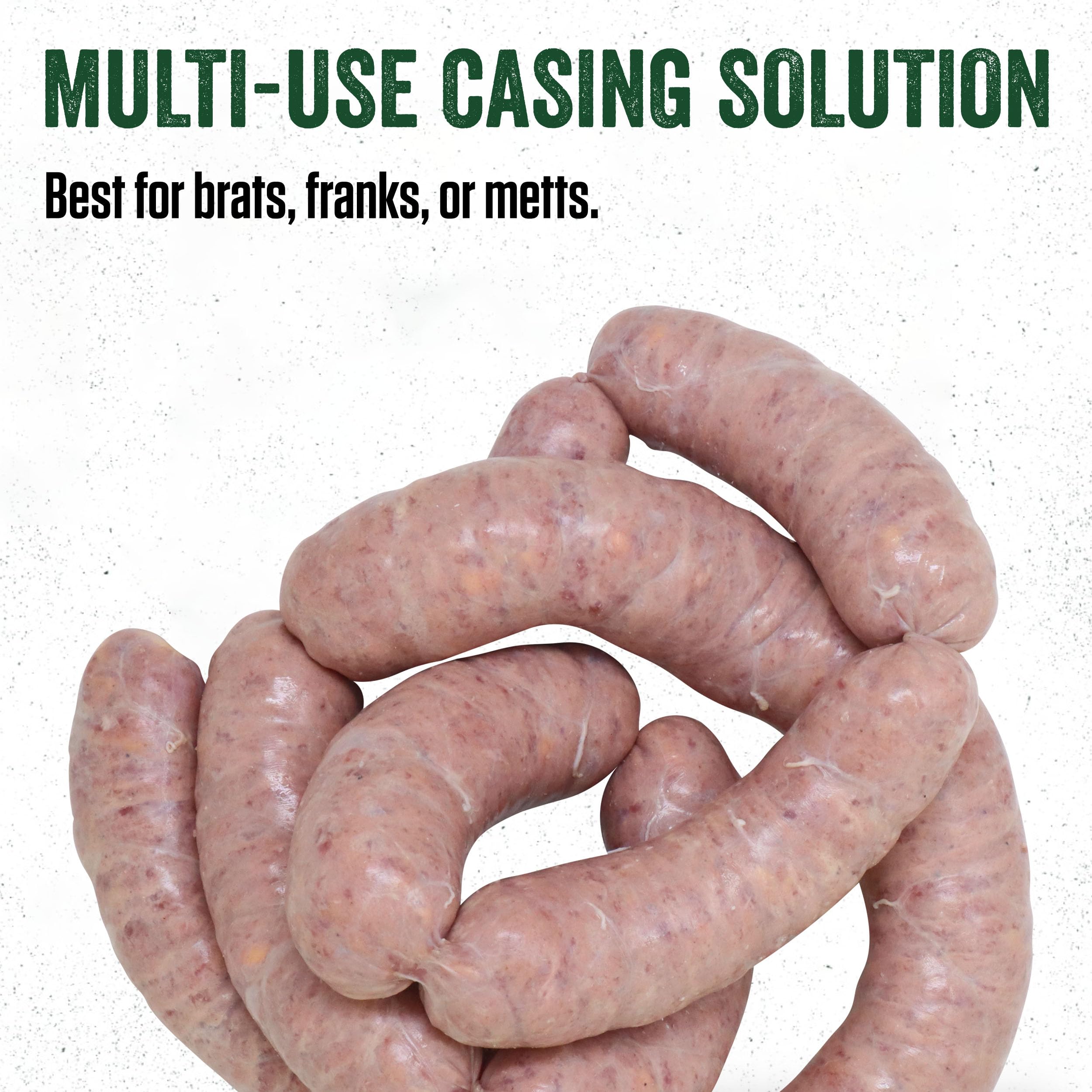 Soak 2-8 hours with LEM casings to reach soft, pliable texture